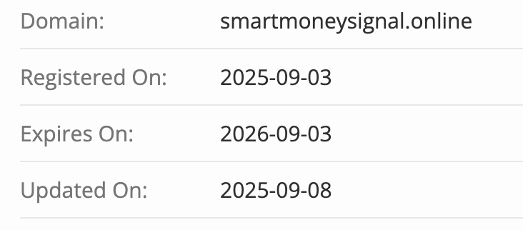 SMART MONEY SIGNAL домен