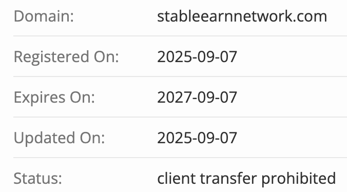 StableEarn Network проверка домена