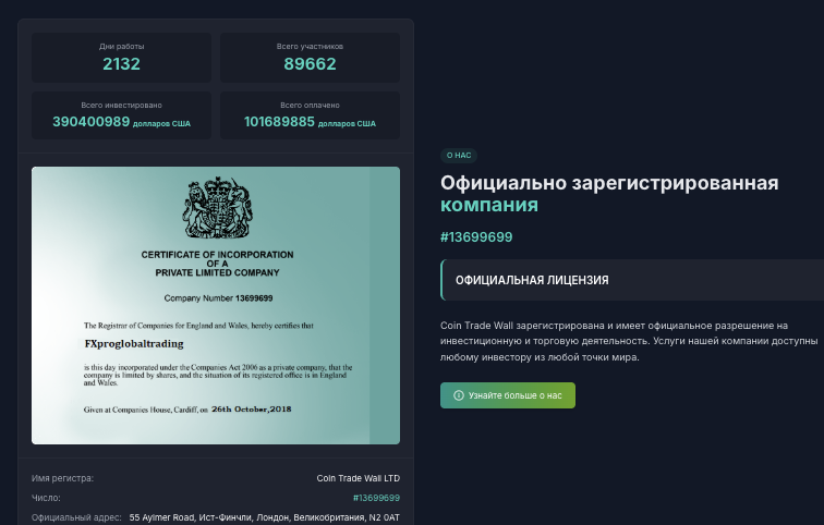 что известно? Coin Trade Wall