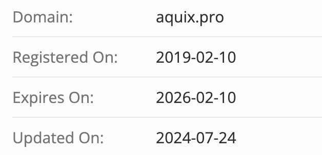проверка домена AQUIX