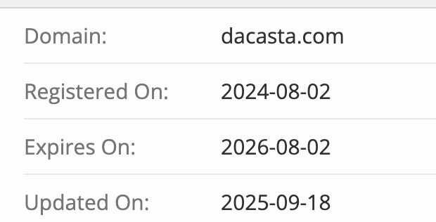 домен Dacasta