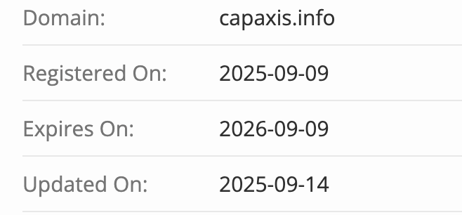 Capaxis проверка домена