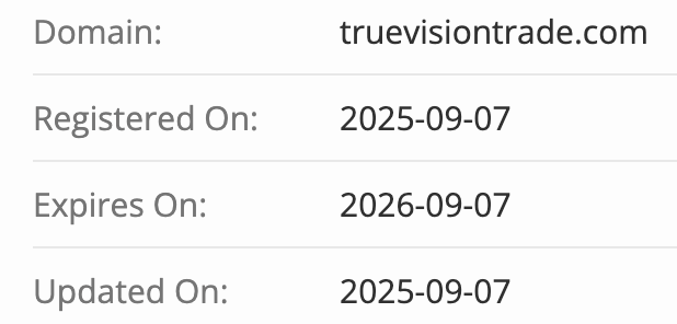 TrueVisionTrade домен