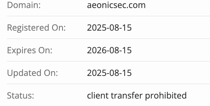 домен Aeonic Securities