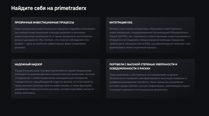 что известно? PrimeTraderX