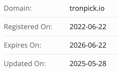 проверка домена Tronpick